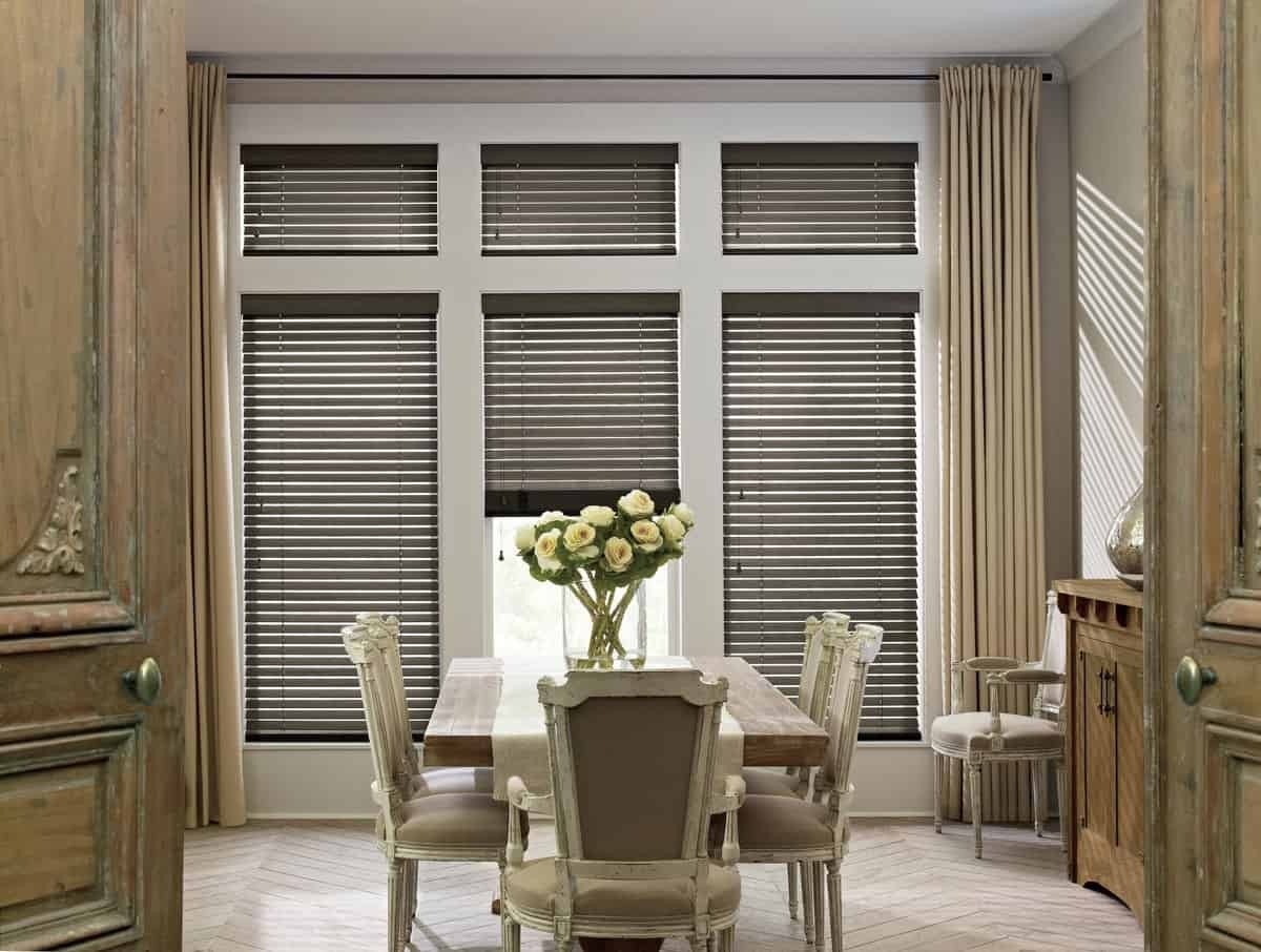 Hunter Douglas Parkland Wood Blinds Near Queens, New York (NY) finding motorized blinds, faux wood blinds